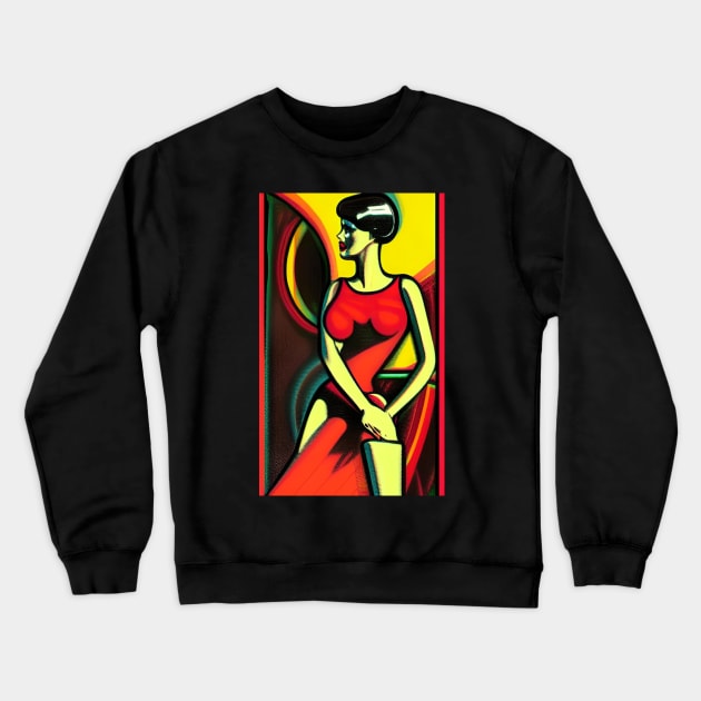 Red Dress Crewneck Sweatshirt by Psychedeers